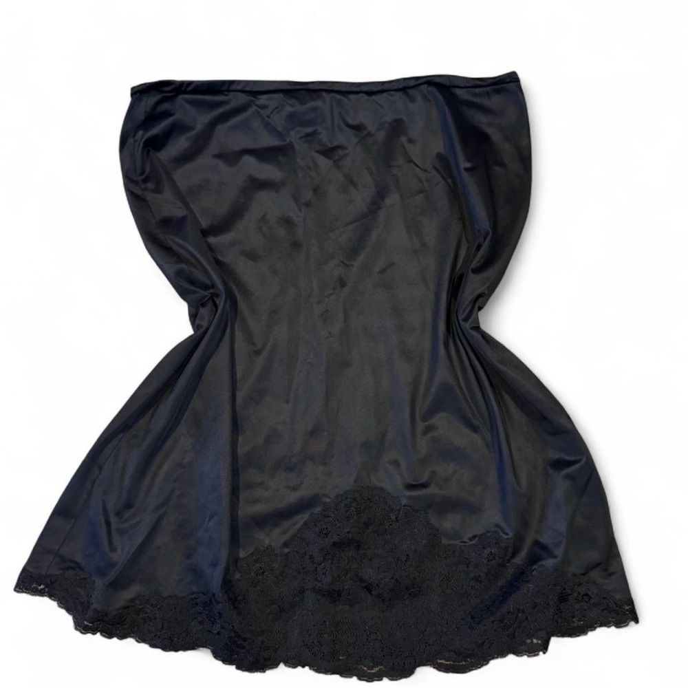 Elegant Black Lace Trim Slip